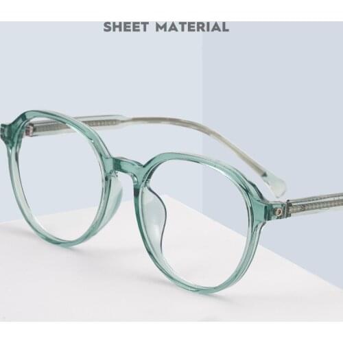 Retro Plate Round Glasses Frame Mens Fashion Transparent Womens Wide-Sided Ultra-Light Optical Prescription Glasses Frame 2312