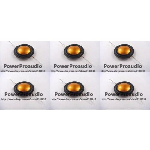 6PCS 25.4mm 25.5mm (1") silk+Gold Titanium diaphragm dome Tweeters voice coil menbrance 8ohm