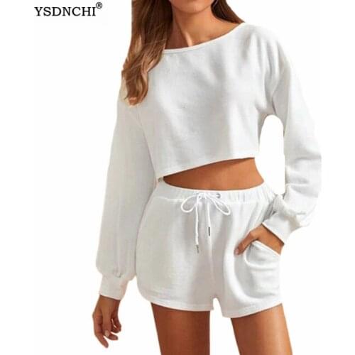 YSDNCHI Summer Two Pieces Set Shorts