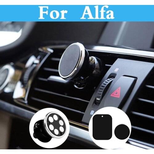 Magnetic Car Phone Holder Stand For Iphone Samsung Air Vent Gps Alfa For Romeo 4c 8c Brera 147 156 159 166 Auto Styling