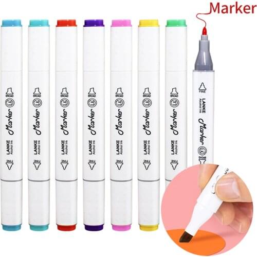 Single Marker Complementary color Art Markers Pen168 Colors Artist Dual Headed Alcohol Based Manga Brush Pen for Coloring