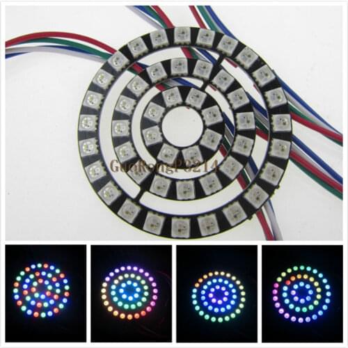 Mokungit WS2813 Ring New WS2812B 48 Bit RGB LED Ring 5050 RGB Led Board for Arduino 5V DC Strip Type