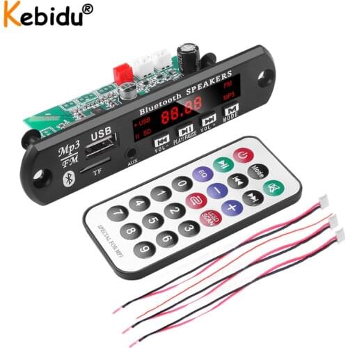 MP3 Decoder Board Bluetooth V5.0 Audio Module Car MP3 Player USB Recording Module FM AUX Radio 2*15W Amplifier For Speaker