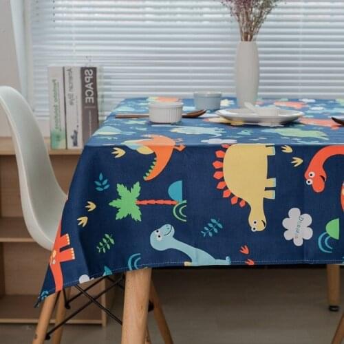 Cartoon Tablecloth Cotton Thick Hotel Tablecloth Children 's House Decoration Fabric Home Textiles Tableware