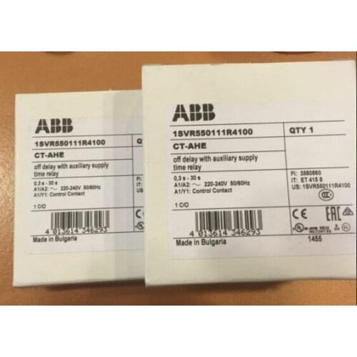 Original new ABB time relay CT-AHE 0.1s-10s 220-240VAC 10050000 warmly for 1 year 1pcs