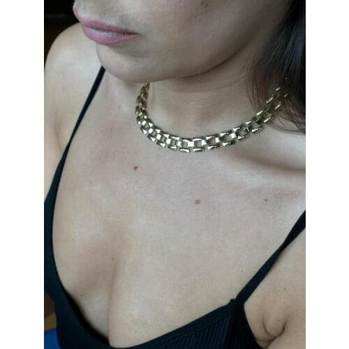 GULCE DERELI, NECKLACE CHOKER, VINTAGE CHAIN NECKLACE CHOKER, NEW PRODUCT, GIFT BOX, GOLD/SILVER PLATED