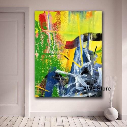 Posters and Wall Art Prints Wall Art Gerhard Richter Korn Painting Living Room Home Decor Oil Painting on Canvas Wall Painting