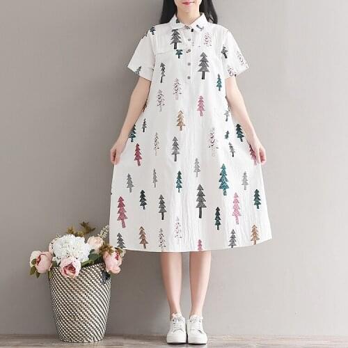 Maternity dresses new summer pregnant women clothes 2019 Plus size short-sleeved cotton linen pregnant women shirt long dress