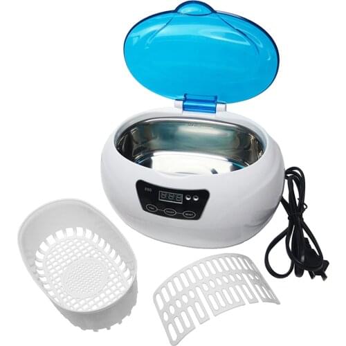 Portable Cleaner 600mL LCD Screen Mini for Jewelry Denture Ring