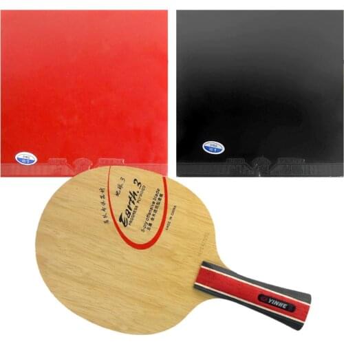 Pro Table Tennis (PingPong) Combo Racket: Galaxy YINHE Earth.3 Blade with 2x 729 Super FX Rubbers Long shakehand FL
