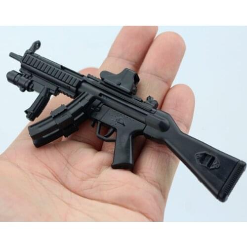 1/6 MP5SD5 Submachine Gun 1/6 Plastic Assembled Firearm Puzzle Model For 12" Soldiers Military Weapons Building Blocks