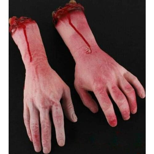 Halloween Horror Decoration Broken Finger Hand Bloody Props Scary Fake Leg Foot Brain Heart Halloween Decoration Prop Supplies