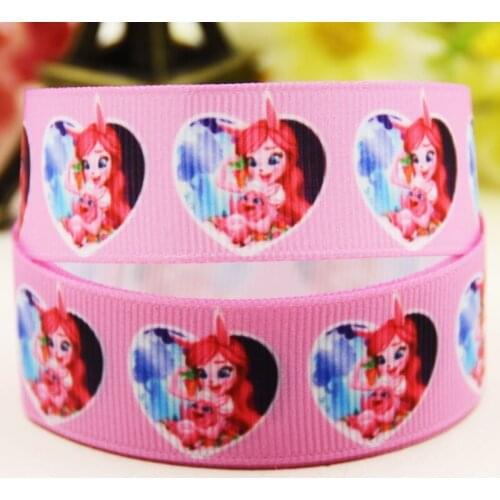 22mm 25mm 38mm 75mm ENCHANTIMALS cartoon printed Grosgrain Ribbon party decoration 10 Yards X-04633
