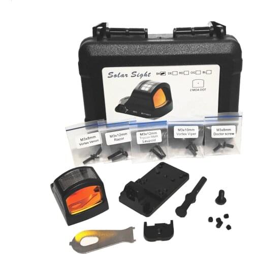 Dot Sight Scope Mini Micro Solar Power 507C Glock 1x Red with Hammer Extension Red Rifle SHOOIN