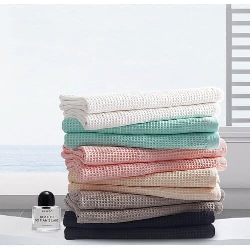 Japanese Fashion Waffle Blanket Kids Square Towel Childrens plaid Bath Towels Swaddle Baby Bed Linen Sheets Goods For Newborns