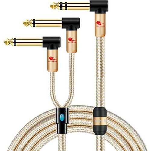 1/4 Inch TRS 6.35mm to 2 x 1/4'' TS Mono Male Audio Cable for Amplifier Stereo Speaker Mixer Console Shielded Y Splitter Cords