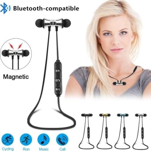 2021 NEW S8 Magnetic Adsorption Wireless Bluetooth 4.2 Earphone In-Ear Sports Headphone Stereo Neckband Headset For Phone