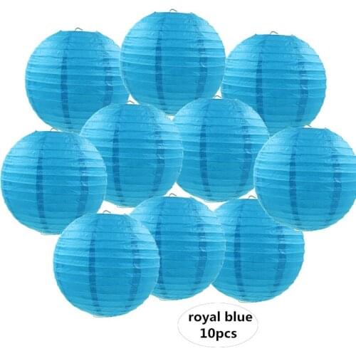 10 pieces/lot 12 Inch royal Blue Chinese Paper Lanterns paper lamp Wedding Party Hanging Decoration Favor