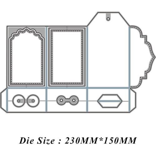 2021 Christmas Cut Die Three-layer Envelope Folder Metal Cutting Dies Diy Molds Scrapbooking Paper Making Die Cuts Crafts