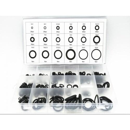 225pc black leather ring O-ring high temperature and corrosion resistance