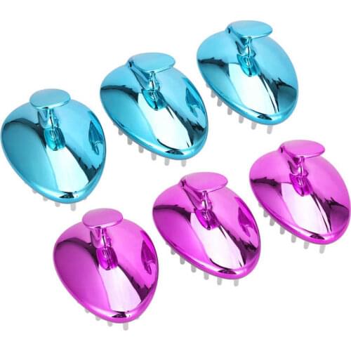 3pcs Shampoo Brush Wet-Dry Use Shower Scalp Massager Brush Anti-Slip Hair Washing Comb Massage With 37 Comb Teeth Wash Hair Comb