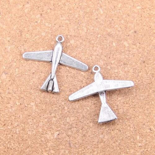 38pcs Charms plane airplane 29x32mm Antique Pendants,Vintage Tibetan Silver Jewelry,DIY for bracelet necklace