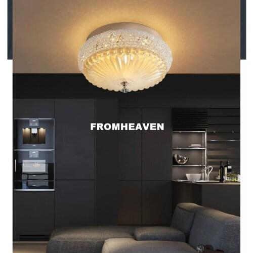Free Shipping D35cm/D45cm K9 Crystal Ceiling Light Fixture Gold Ceiling Lights Flush Mount Guaranteed 100% AC LED Ceiling Lamps