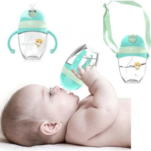 240/320ml Baby Feeding Bottle BPA Free Infant Milk Bottle For Newborn Babies Tritan Nursing Care Safe with Handle and Sling