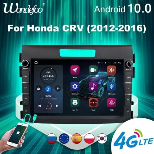 Carplay 2 din Android 10 Car radio For Honda CRV CR-V 2012-2016 Multimedia Player autoradio stereo GPS Navigation bluetooth DVD