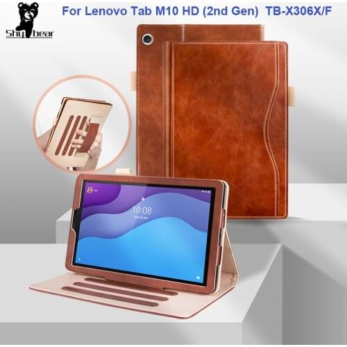 Case for Lenovo Tab M10 HD 2nd Smart Stand Cover for TB-X306X TB-X306F 10.1 Inch Capa with Hand Strap