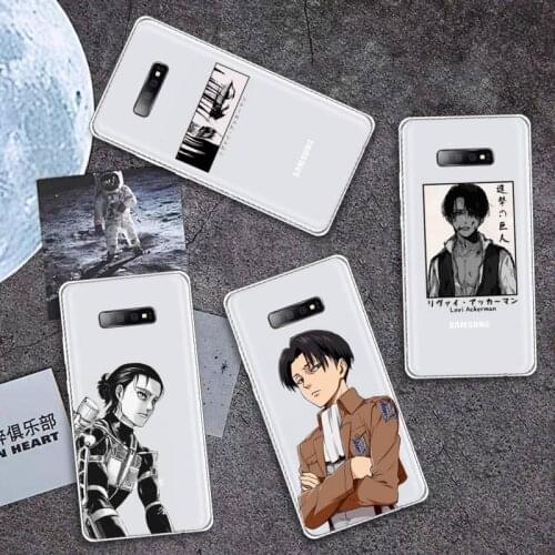 Attack on titan anime High quality luxury Phone Case shell Transparent For Samsung Galaxy A 71 21s S note 8 9 10 plus 20 ultra