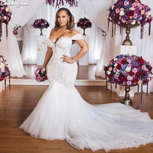 Chengjun African Indian Traditional Sexy Mermaid Bridal Gown Wedding Dress