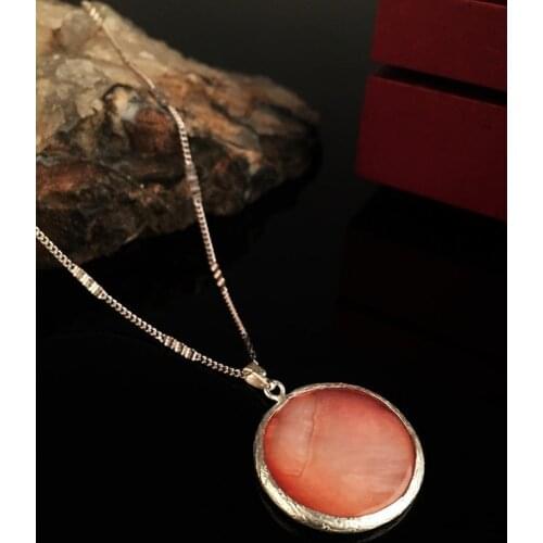 Dr Stone Natural Stone Women 'S Pearl Stone Silver Plated Necklace KRB13 372867362