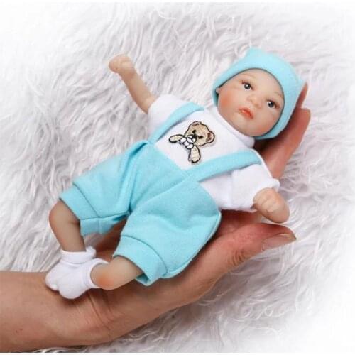 DIY Blank Baby Doll Kit 8 Inches With Dress Super Cute Silicone Newborn Infant Bebe Mini 20cm High Realistic Doll Children Gift