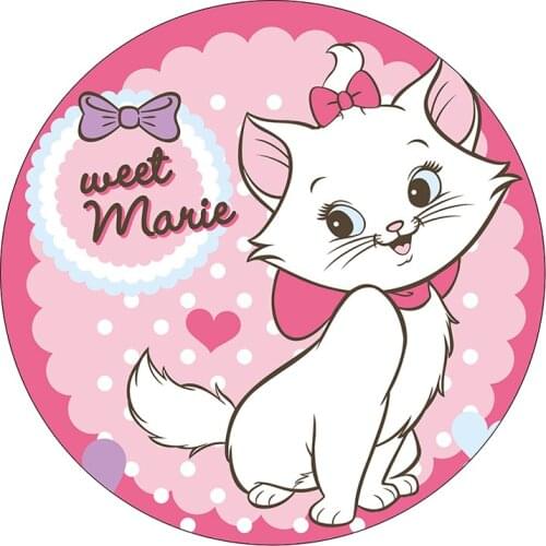 Disney Marie Cat Round Mat Minnie Mouse Kids Play Mats Baby Tiles Room Game Floor Living Room Stitch Winnie Bear Star Cartoon