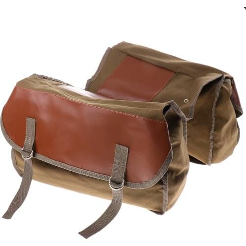 Double Panniers Mountain Road Bike Rack Trunk Bag Bicycle Rear Seat Saddlebags