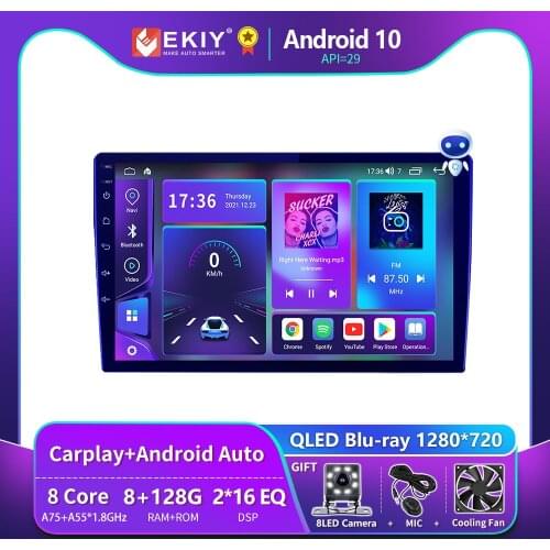 EKIY DSP Android 10 Universal AutoRadio Car Multimedia Bru-ray IPS Navigation Stereo GPS Auto Carplay BT 2 din DVD Head Unit
