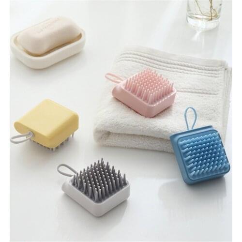 Head Comb Massage Comb Silica Gel Comb Square Hair Grabbing Tools Pet Cleaning Tools For Cat And Dog