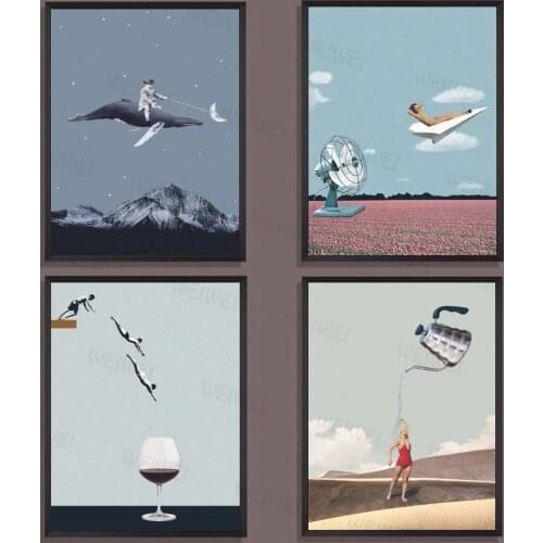 Creative Illustration Art Poster Abstract Posters and Prints Modern Canvas Painting Wall Picture for Living Room Decor for Home