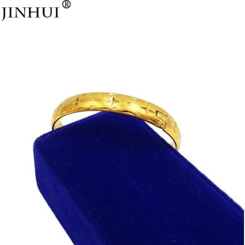 Jin Hui Saudi Arabia Fashion Luxury new Gold Color Jewelry girl Bangles Ethiopian Can Open Bracelets African Women wedding Gifts