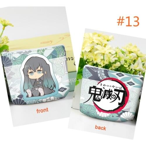 Anime Demon Slayer Penny Purse Tokitou Muichirou Coin Bag Change Wallet