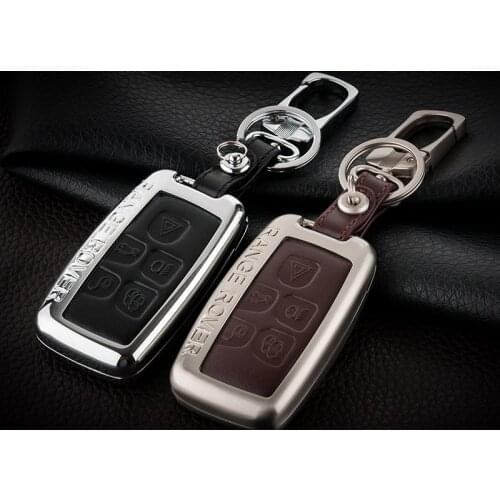 Leather Car Styling Key Cover Case Accessories Keyring For Land Rover a9 range rover freelander 2 3 Evoque discovery 3 4 Sport
