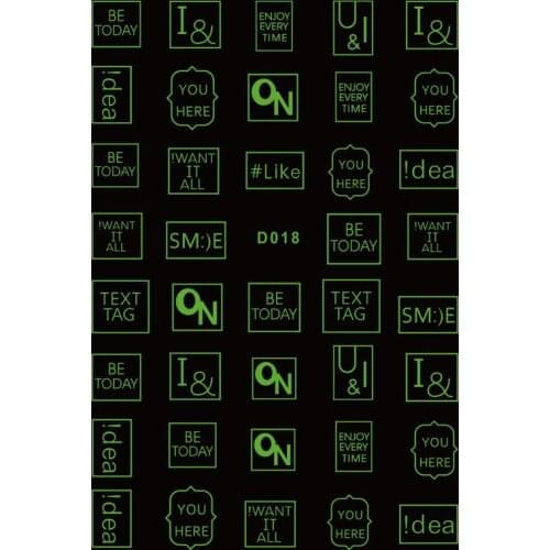 Nail Sticker Glow In The Dark Night Nails for Stickers Manicure Back Glue Decals Nail Art Stickers for Design Foil Decoration