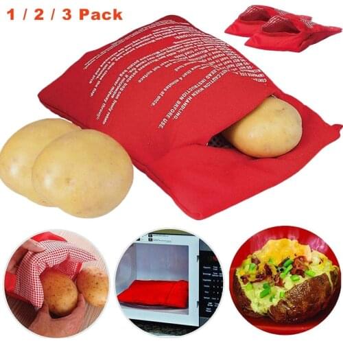 Potato Microwave Pouch Microwave Potato Cooker Bag Reusable Washable Fabric Potato Cooker Pouch Perfect Potatoes