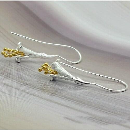 Fashion jewelry 2016 s925 morning glory flower stud earring wholesale vintage authentic sterling earring Distribution