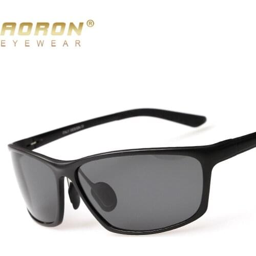 AORON High Quality Alloy Frame Polarized Sunglasses Men Day And Night Glasses Night Vision Goggles lunette de soleil homme Male
