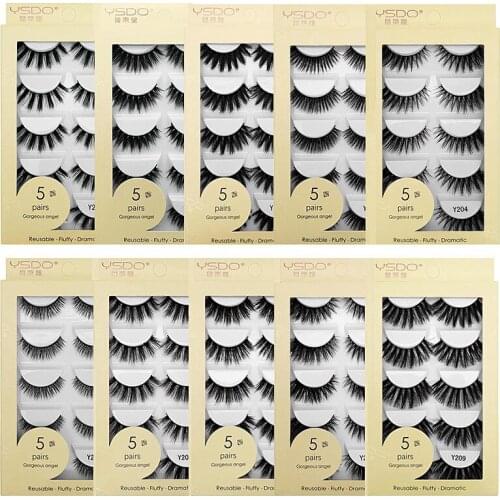 AY 2020 New 5Pair lashes mink Beauty Makeup lashes lashes Woman Makeup Tools Mink Eyelashes Wholesale lashes vendors