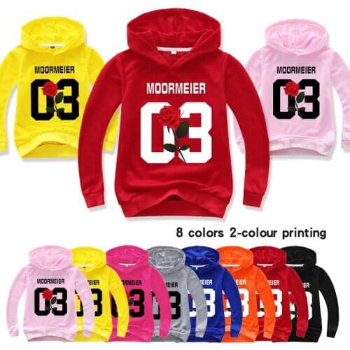 MOORMEIER print rose Girls' Clothes Kids Long Sleeves Shirt Hoodies for Kids Spring Jacket Girls Sweatshirt Cute Baby Coat