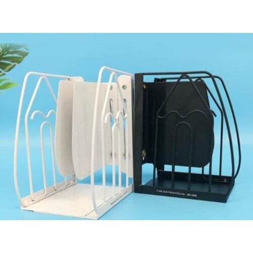 Hollow-out Metal Book Stoppers Nonskid Metal Bookends Stretchable Bookends Book Organizer for Library School Office Home