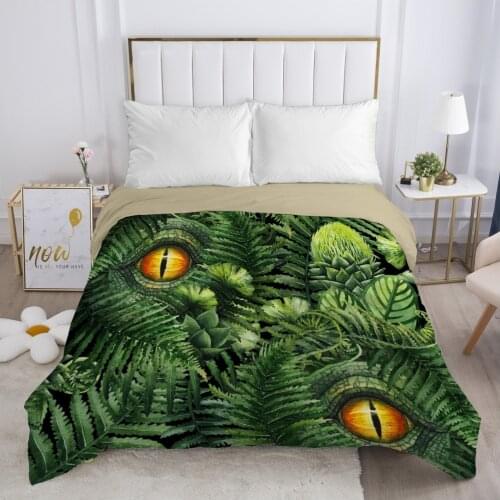 Cartoon Childrens Duvet cover Quilt/Blanket/Comfortable Case Bedding for kids baby boy girls 140x200 for Home dinosaur green